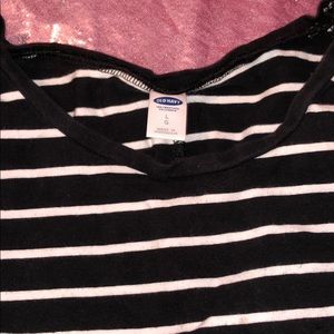 Old navy fitted black and white stripe dress